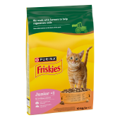 Friskies Junior - Суха храна за малки котенца с вкус на пиле,морков и млечни гранули 10кг